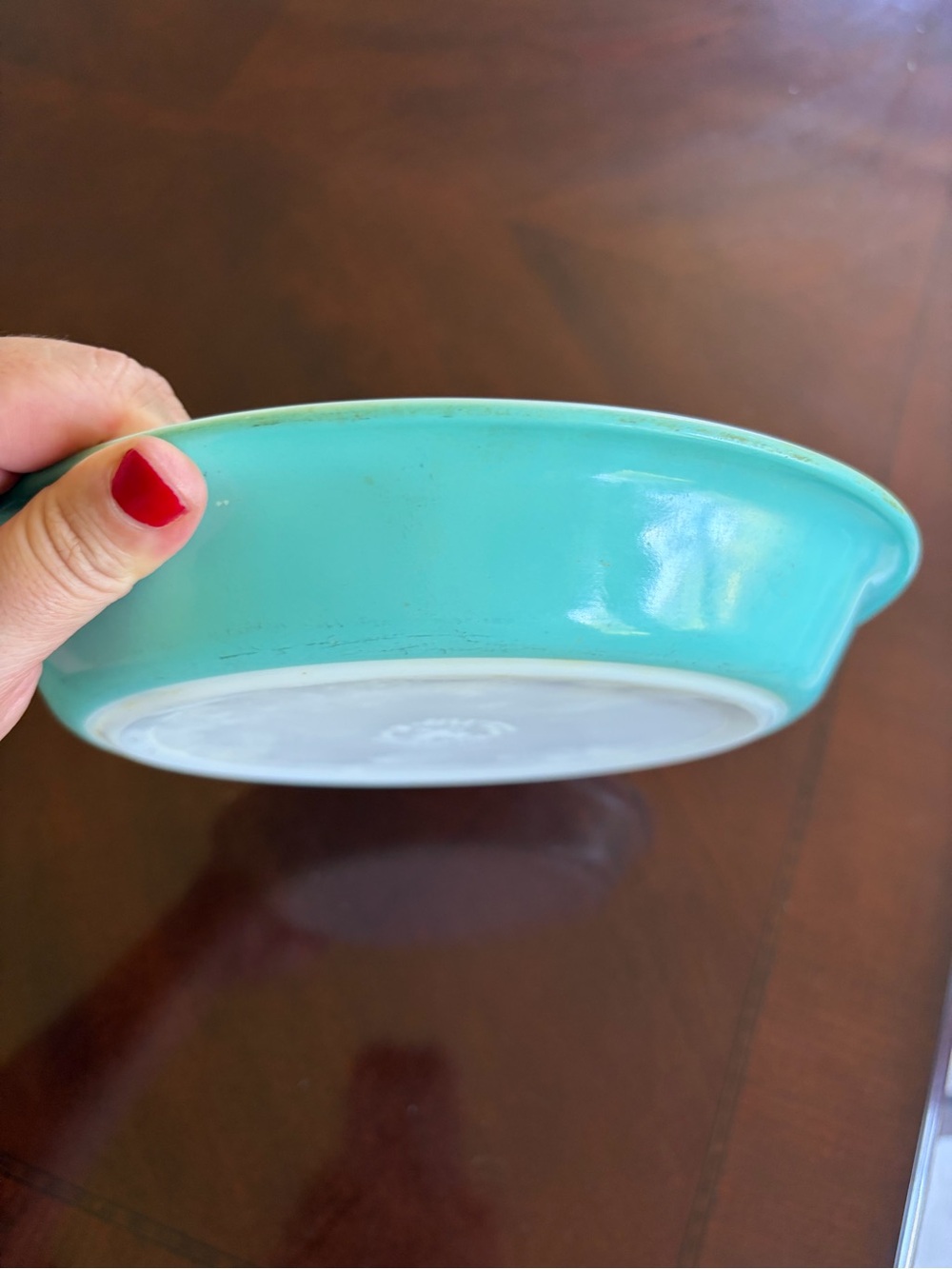 Pyrex vintage 50s robins egg blue pie dish plate